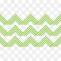 手绘绿色尖角波浪线