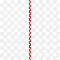 曲线的红色手绘边条