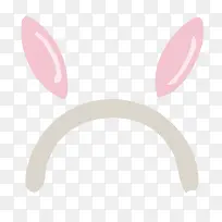 矢量可爱兔子耳朵发箍素材