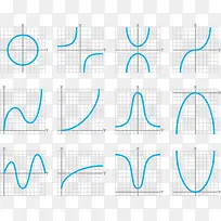 数学抛物线矢量图