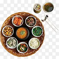 韩式美食餐饮料理装饰图案