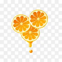 矢量橙子创意图案