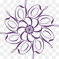 紫色圆形花边纹理