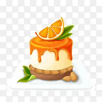 卡通橙汁果味蛋糕设计