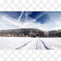 蓝天大山白雪第海报背景