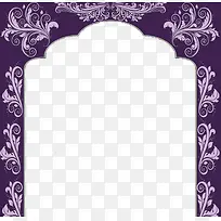 紫色婚礼花门