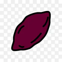 卡通一个红薯美食插画免抠