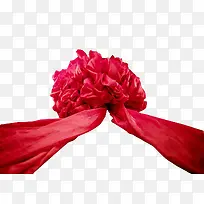 大气节日喜庆红绸花球