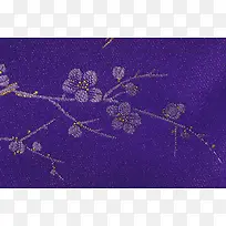 紫色绣花布料背景