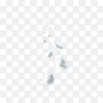 白色冬日雪地脚印