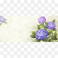中国风花草图案唯美兰花背景banner