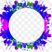 紫色蓝色圆圈标题框