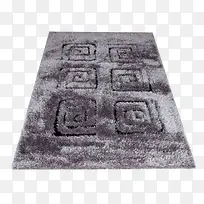 深灰色带回形纹的地毯