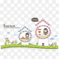在房间里看书的女孩