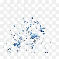 蓝色圆点水中气泡