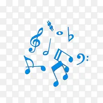 音乐笔记音符蓝色