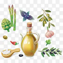 做菜材料元素矢量