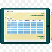 平板电脑卡通课表