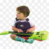 可爱儿童弹琴乐器