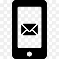 电子邮件信封背面的符号在手机屏幕图标