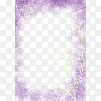 紫色边框百合轮廓背景