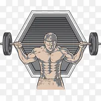 八块腹肌肌肉男