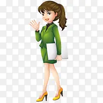 穿制服的职场女性