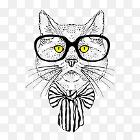 手绘猫咪图案