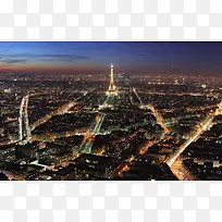 国际都市巴黎夜景