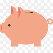 发粉红色小猪存钱罐量图矢