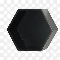 黑色立体圆角六边形