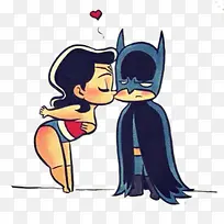 蝙蝠侠被美女亲吻
