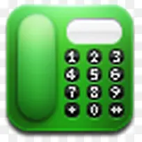 绿色的电话机图标