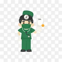 绿色衣服男护士pass