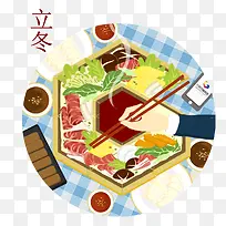 圆形立冬矢量