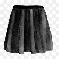 水墨黑色短裙