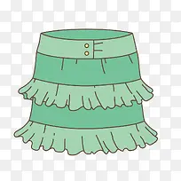 绿色短裙