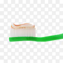 关爱牙齿绿色牙刷