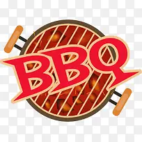 卡通bbq烤肉