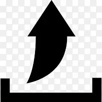 上传界面符号的箭头从一个托盘图标