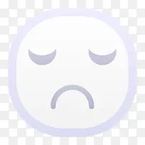 难过白色小人的表情PNG图标