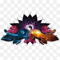 矢量阴阳太极鱼