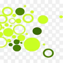 绿色实心空心圆环