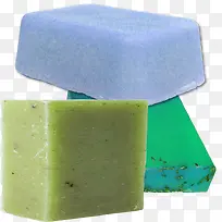 蓝色绿色豆沙色水晶皂
