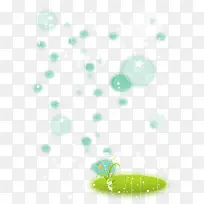 绿色泡泡装饰背景