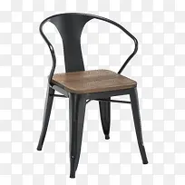 黑色漆面铁皮椅子实物