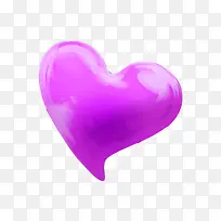 紫色创意抽象爱心亮光