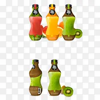 健康果汁瓶子包装设计