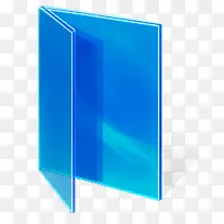 图标设计蓝色水晶文件夹
