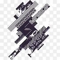 卡通黑白画矢量图